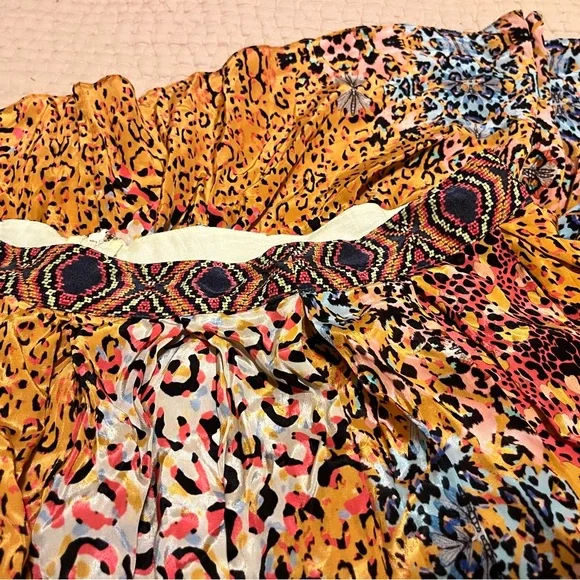 Anthropologie Bhanuni Panthers Animal Print Maxi Skirt size 10 - Picture 7 of 8